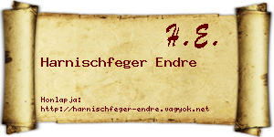 Harnischfeger Endre névjegykártya